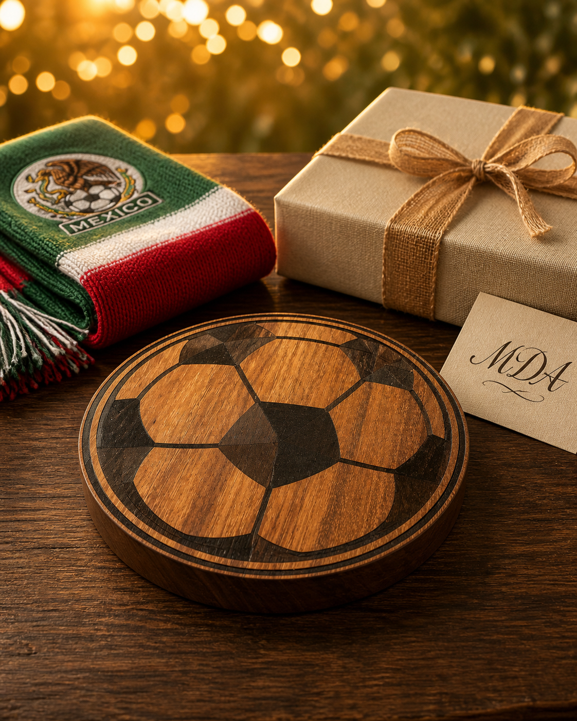Tabla Artesanal de Tzalam · Grabado Balón de Fútbol