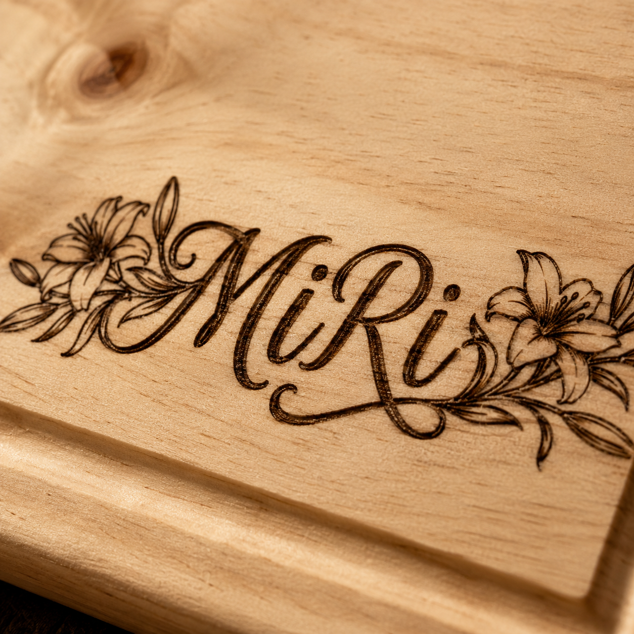 Tabla de Pino para Picar y Charcutería · Grabado Personalizado