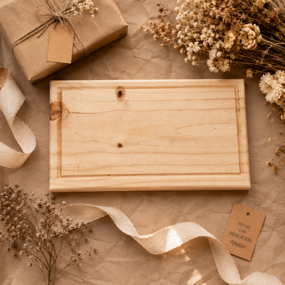 Tabla de Pino para Picar y Charcutería · Grabado Personalizado