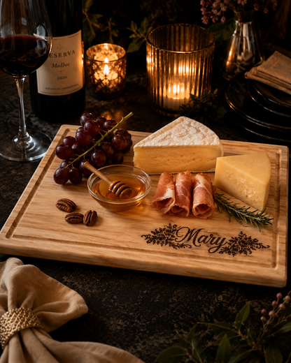 Tabla de Pino para Picar y Charcutería · Grabado Personalizado